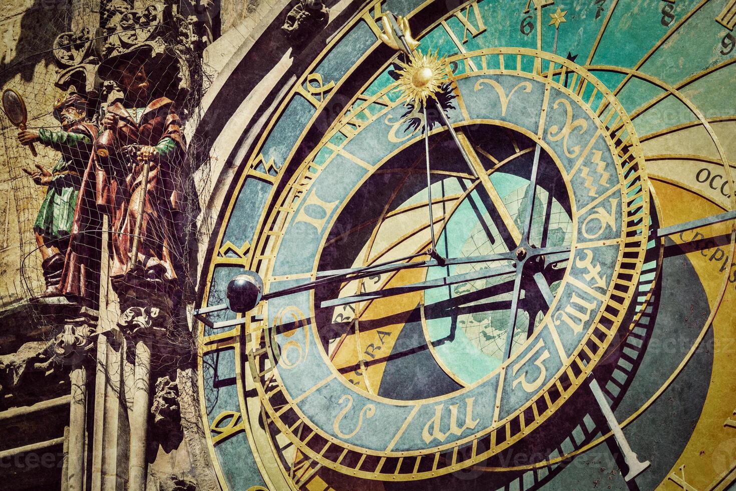 Prague astronomical clock photo