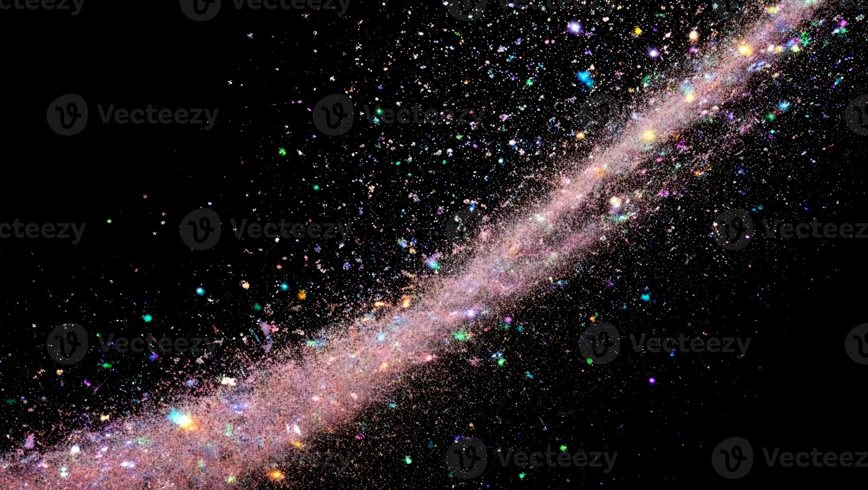 shimmering golden glitter in front of black background photo