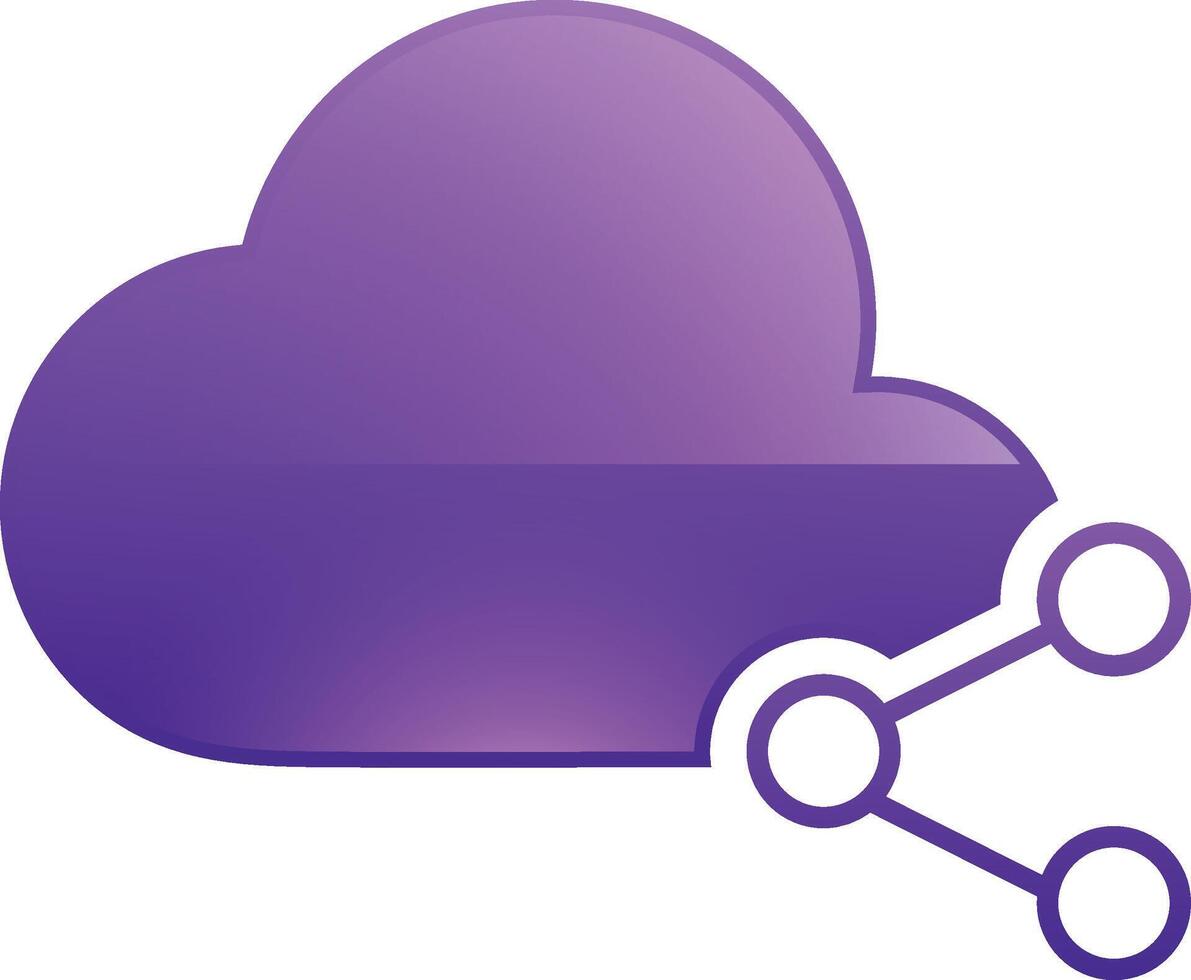 Cloud sharing icon. Online network share service illustration. Cloud computing concept vector