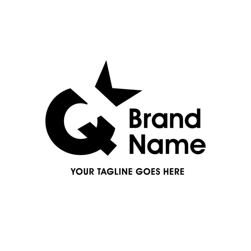 Simple and Memorable Initial Q Star Logo vector