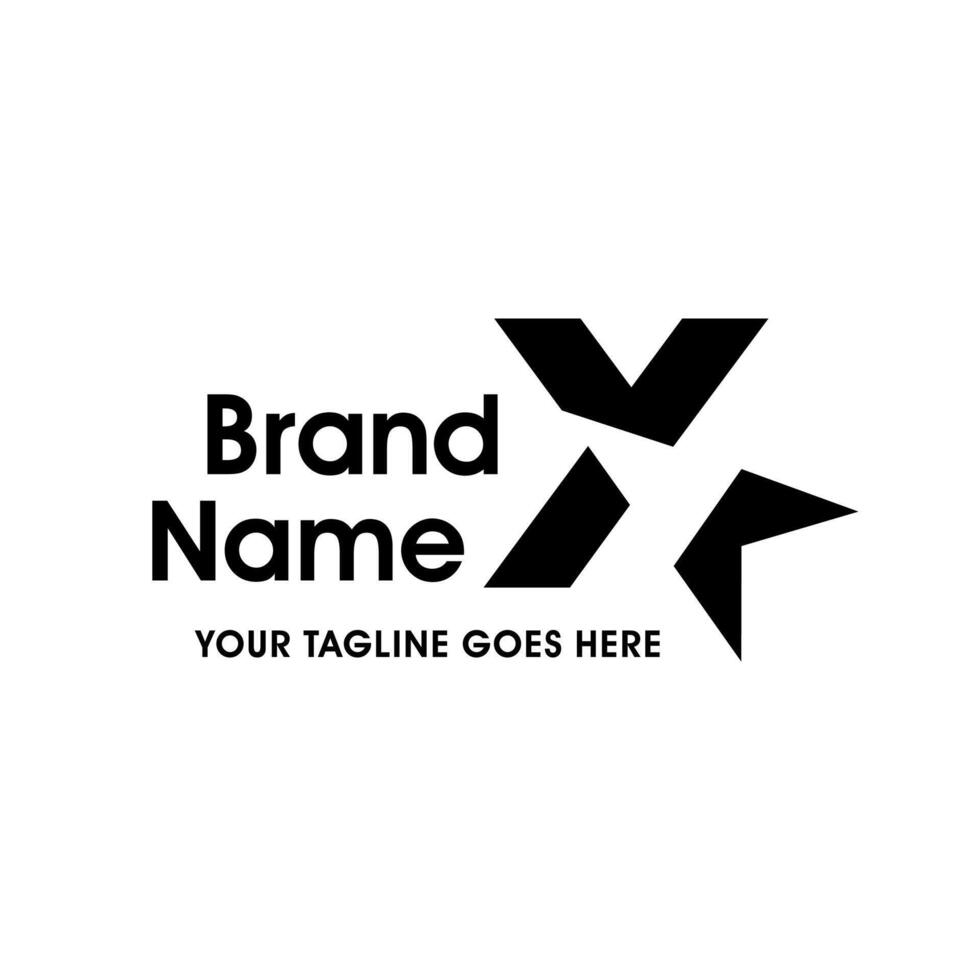 Simple and Memorable Initial X Star Logo vector