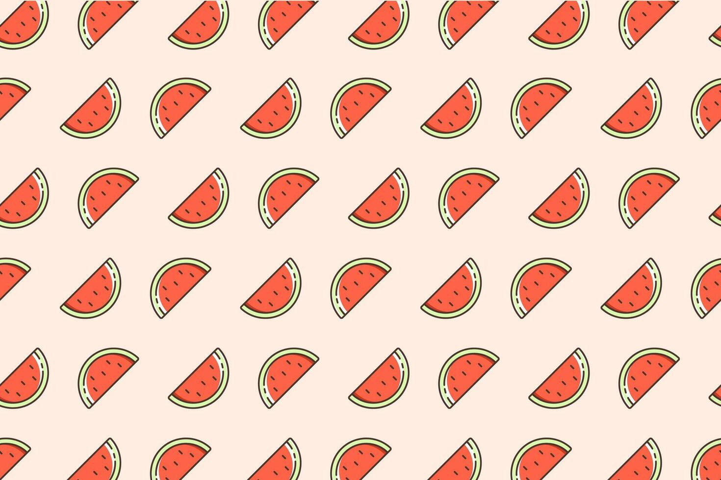 Watermelon slice seamless pattern background vector