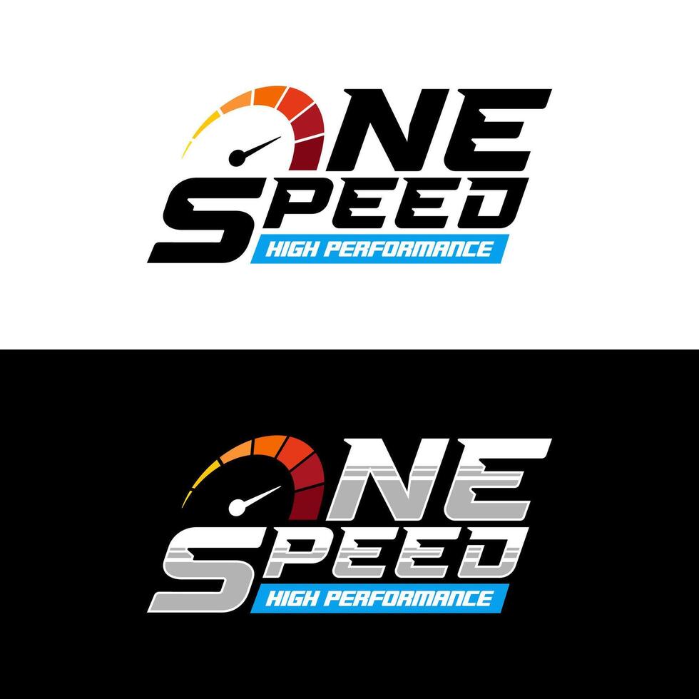 One speed high performance logo design collection vector