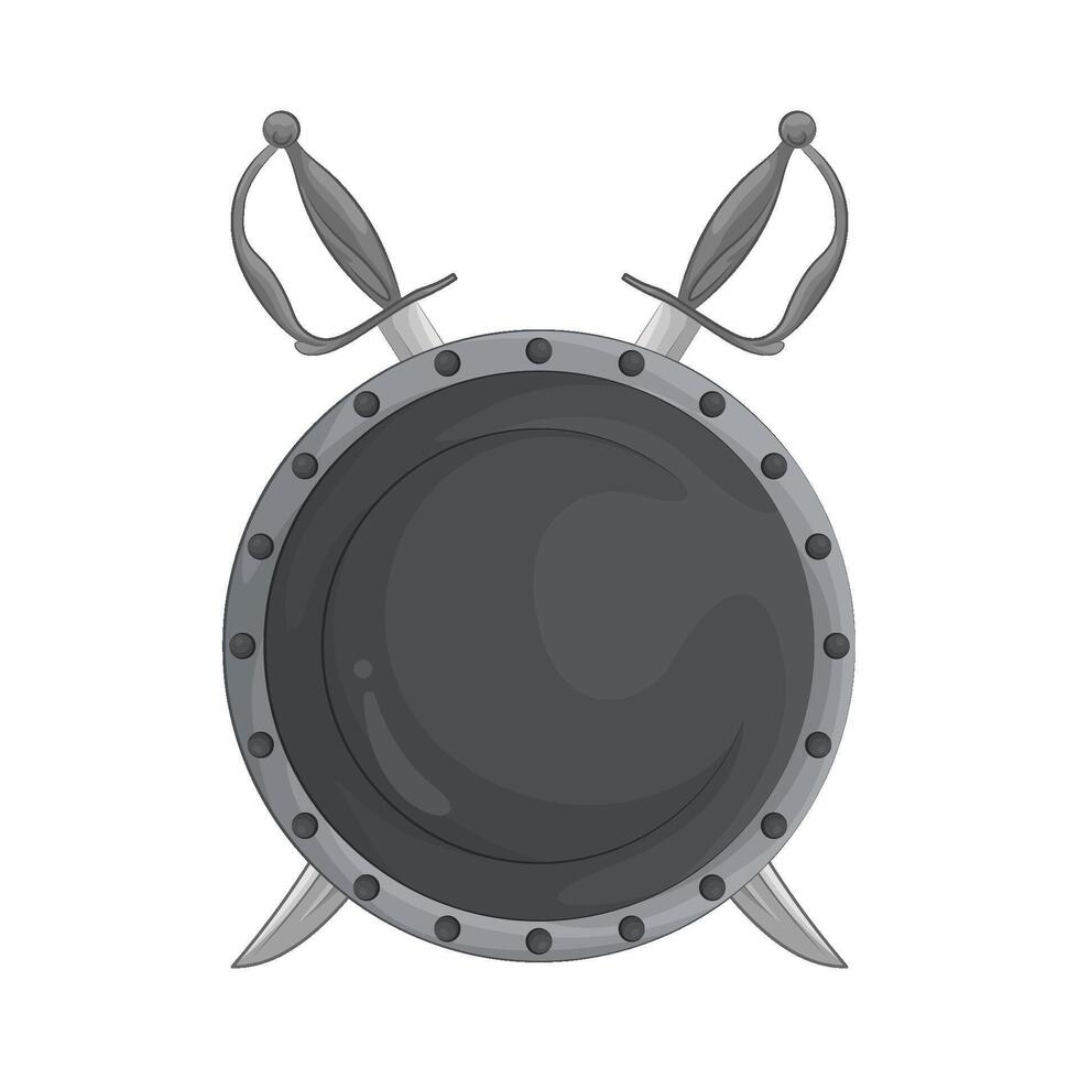 Illustration of shield and sword vector