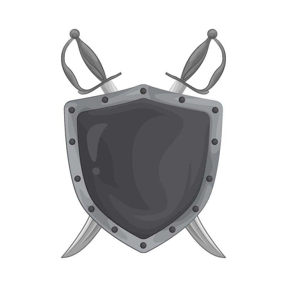 Illustration of shield and sword vector