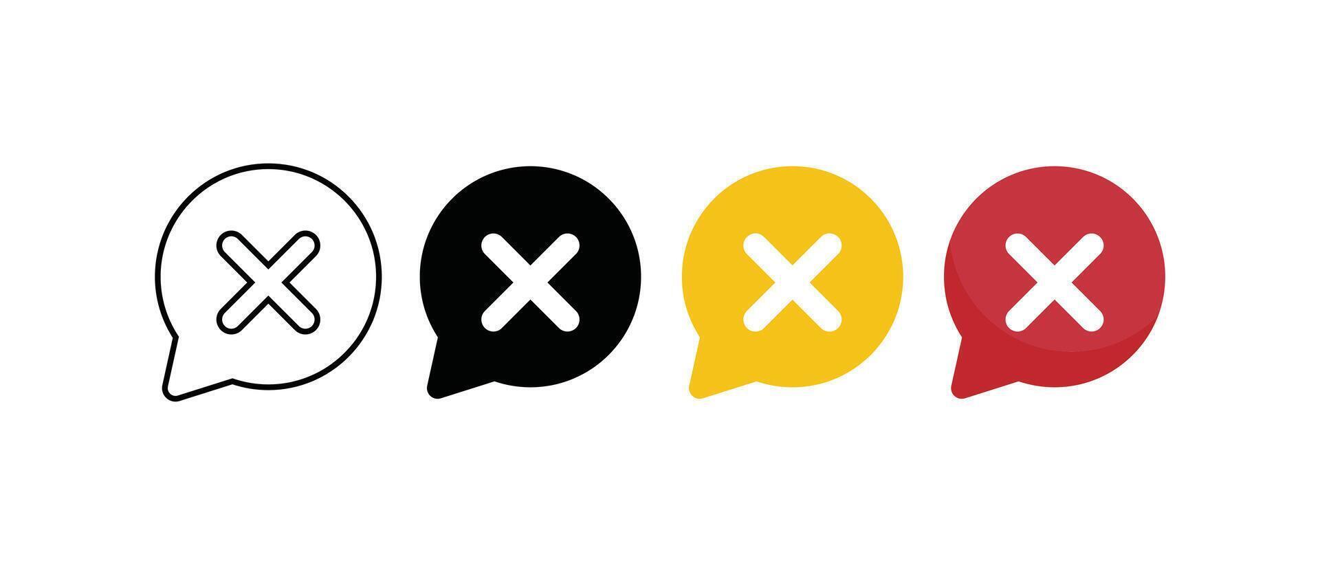 cross mark icon vector