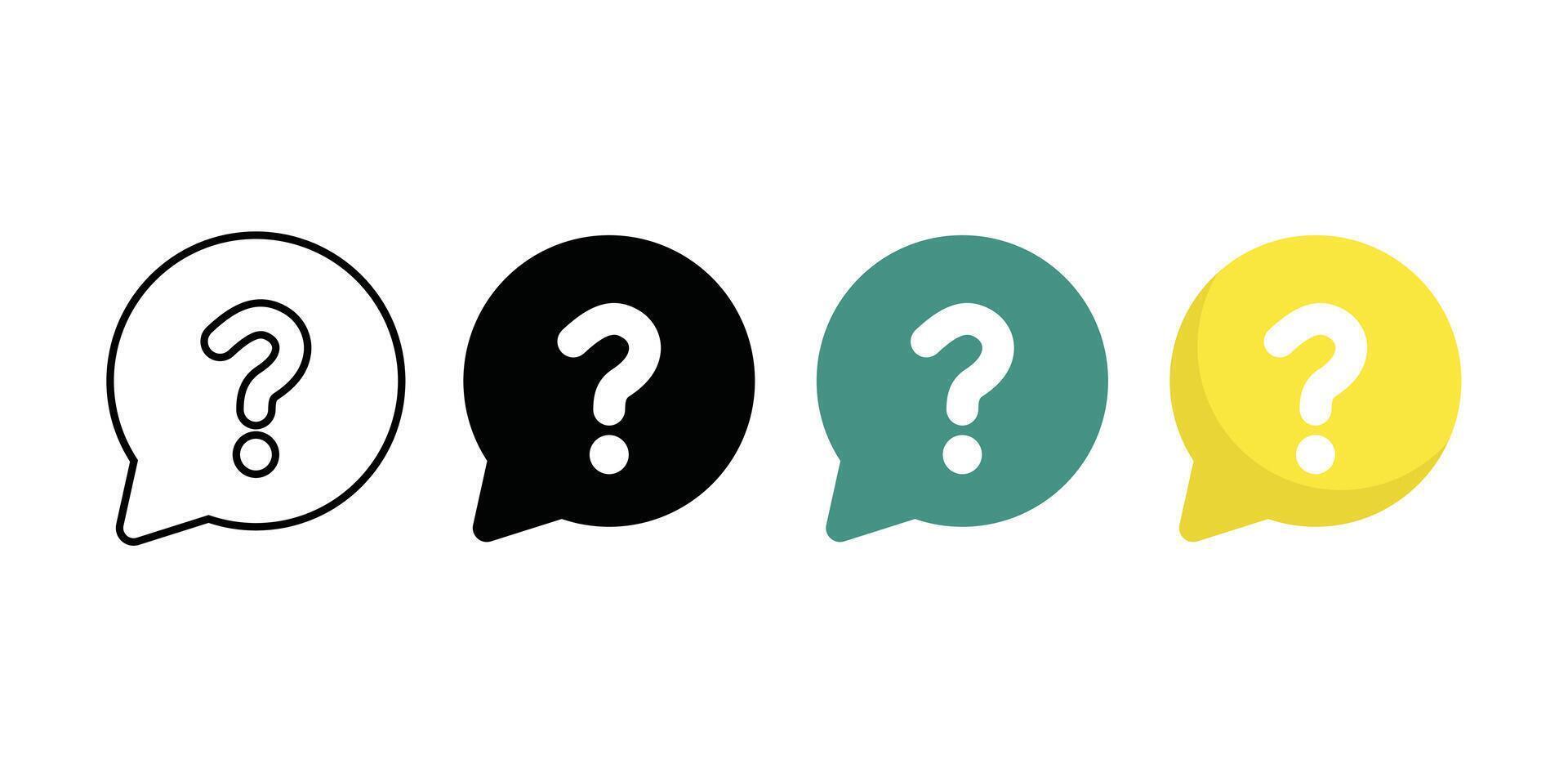 question mark icon vector