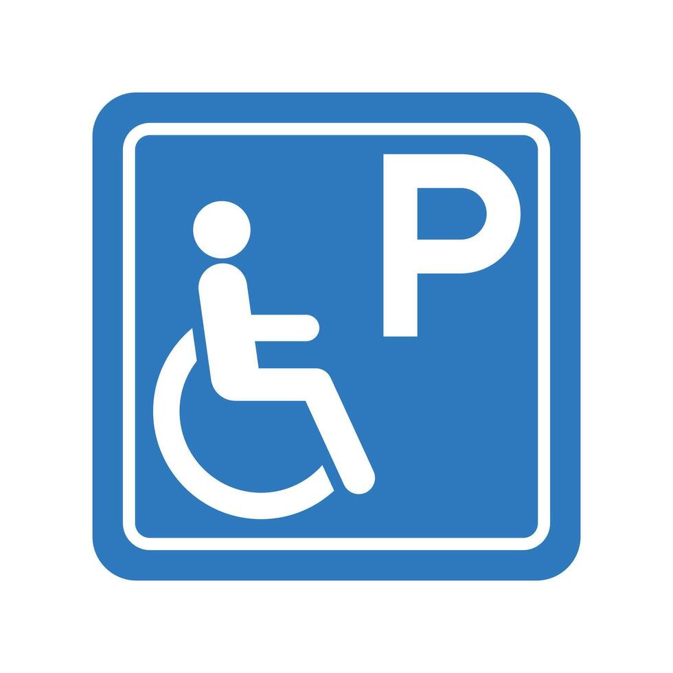 disabled parking sign vector