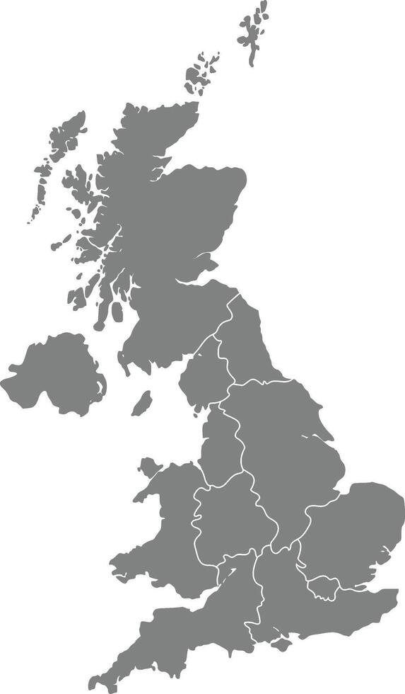 map united kingdom grey vector