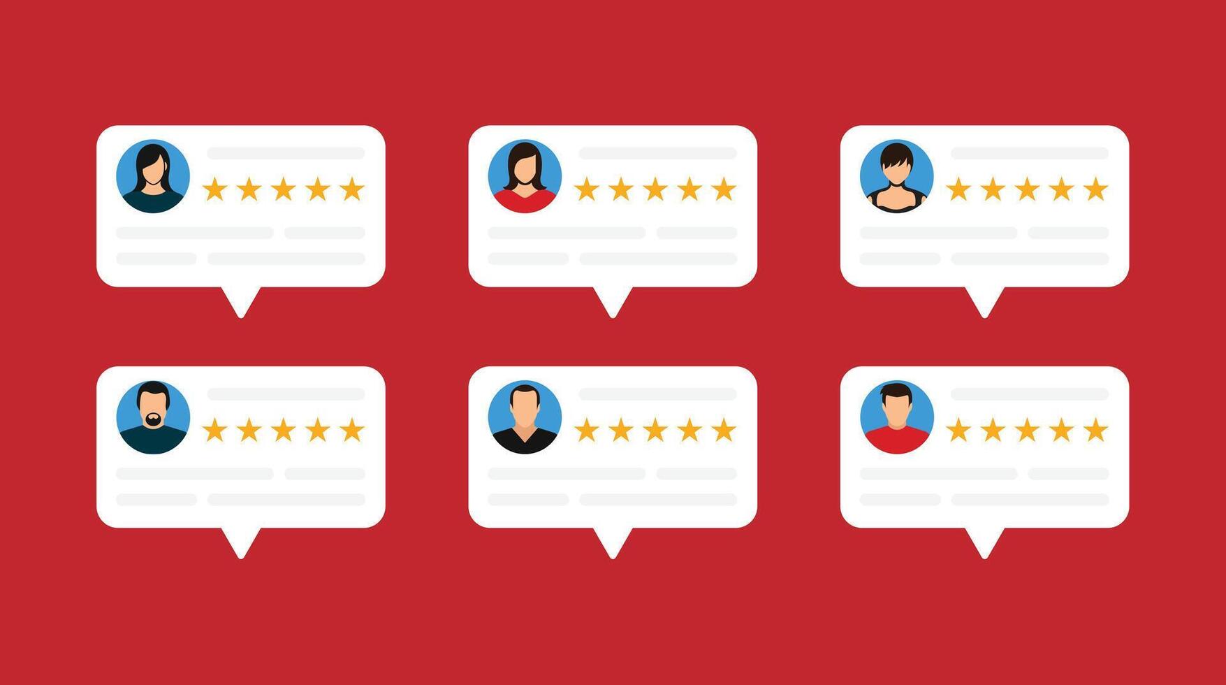 customer review design vector