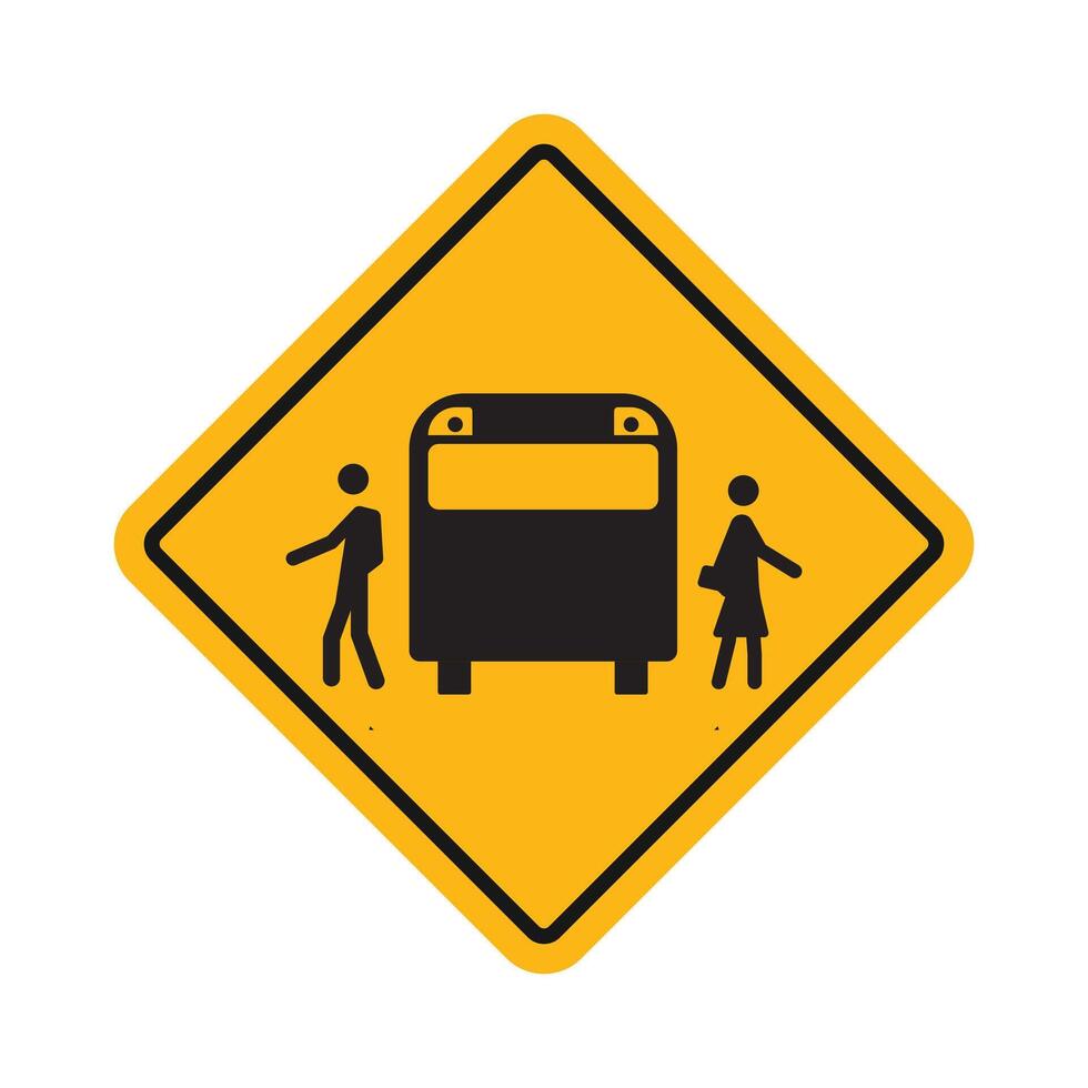 bus sign mark vector