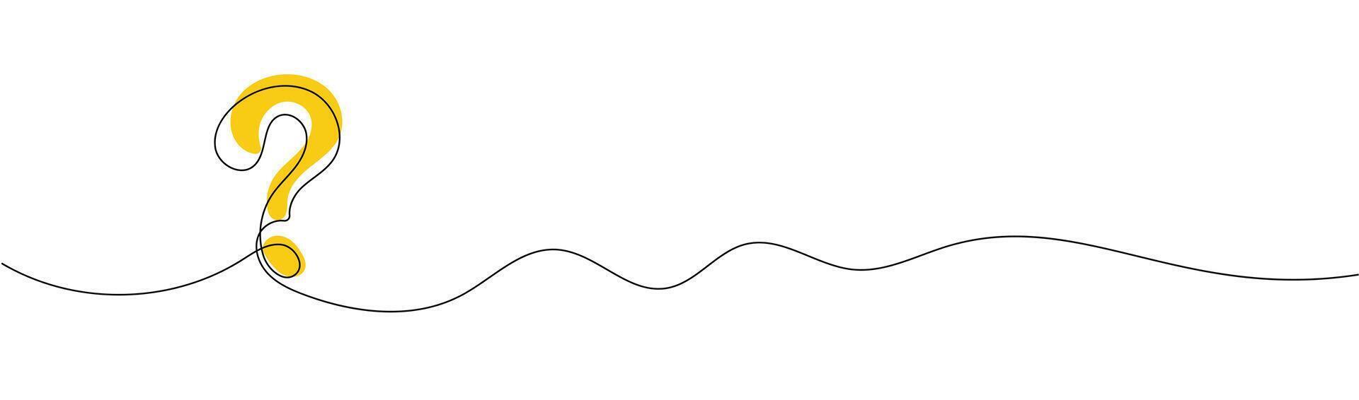 question mark outline drawing vector