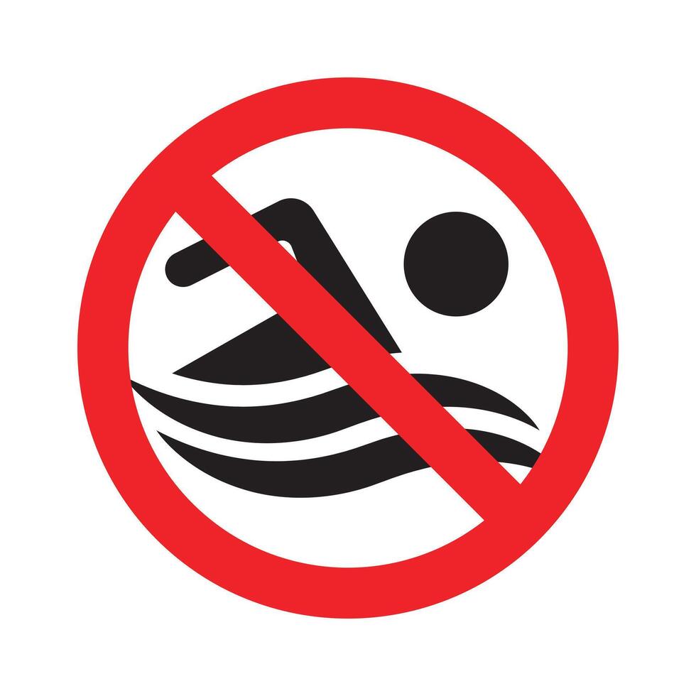 no swimming icon vector