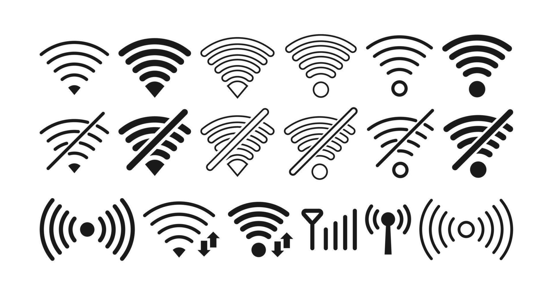 wifi logo icons vector