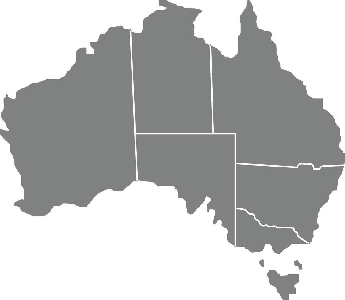 map australia grey vector