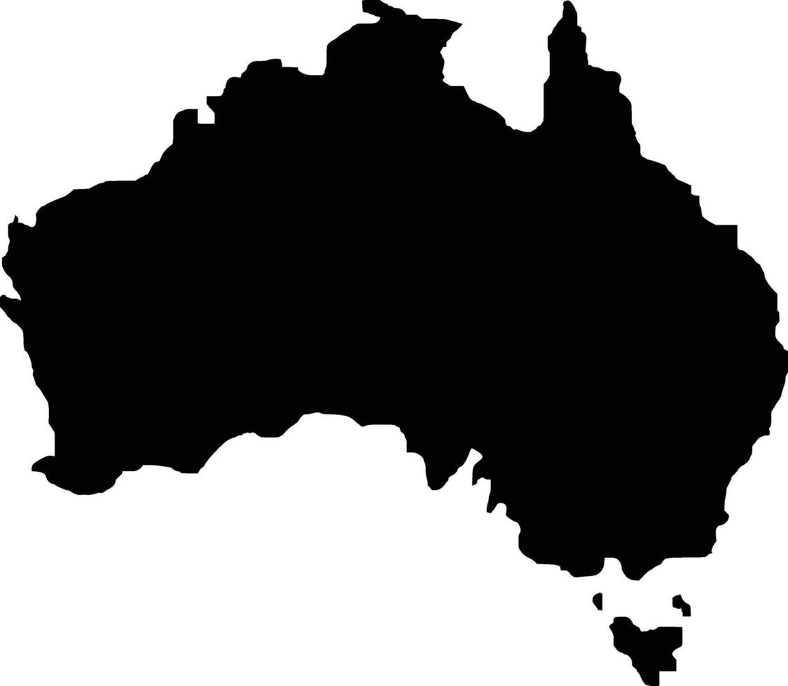 map australia black vector
