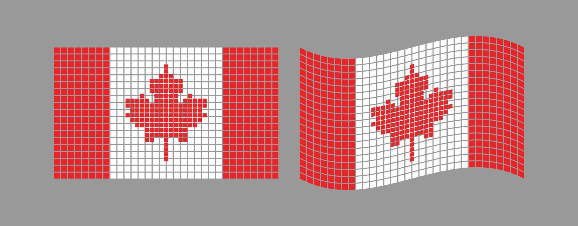 canada flag image pixel vector