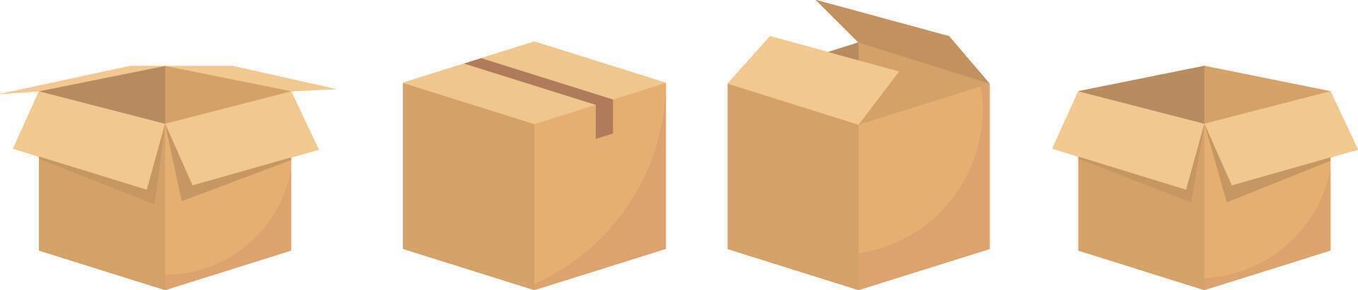 box cardboard template vector