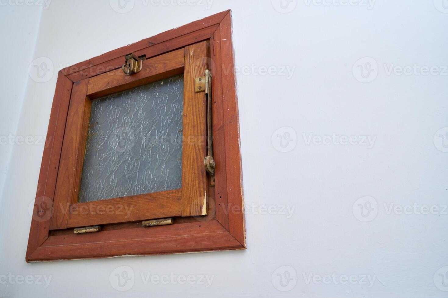 Wooden square window photo