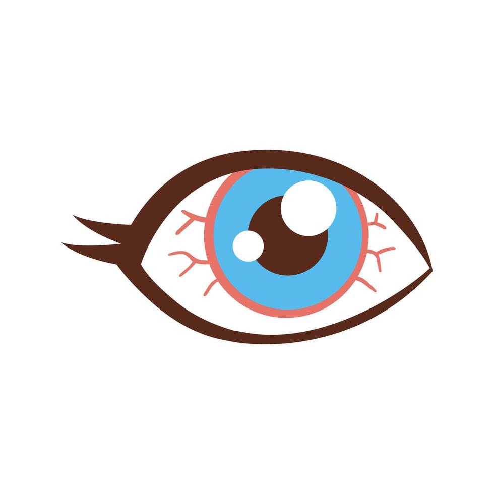 Eye sore icon, disease and allergy, eye redness illustration vector