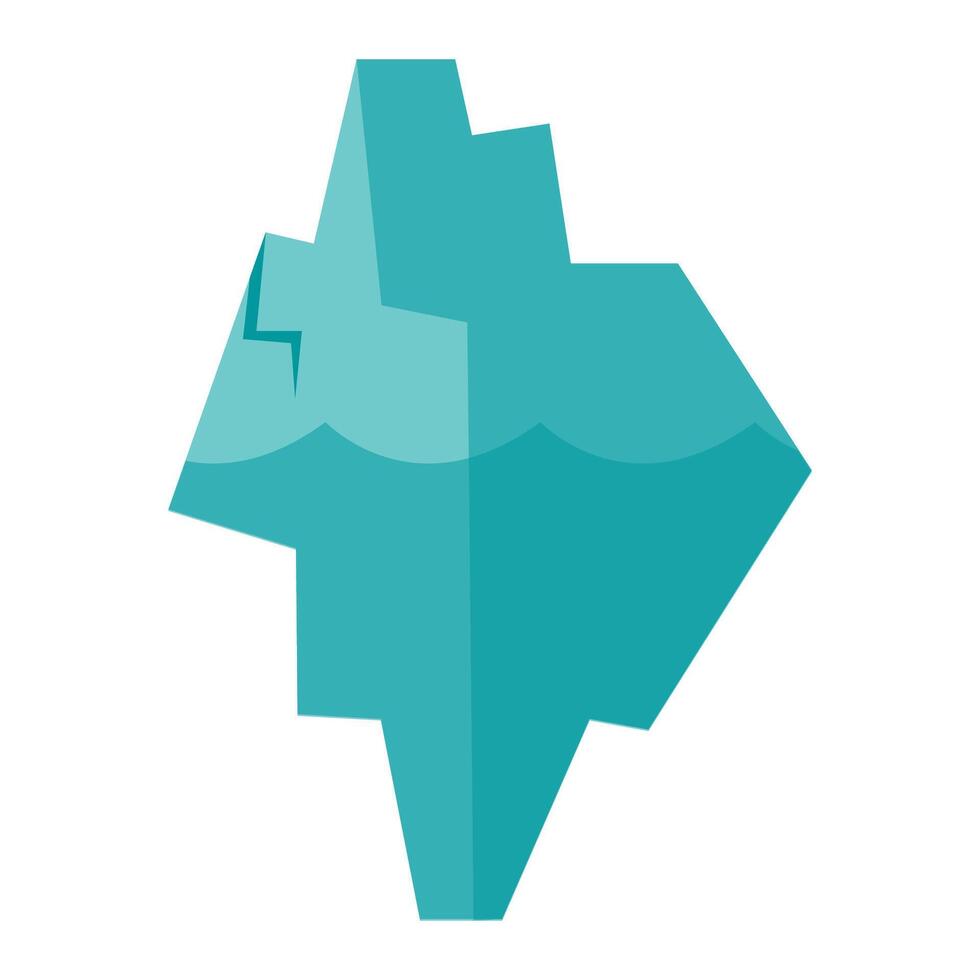 Iceberg floating flat icon vector
