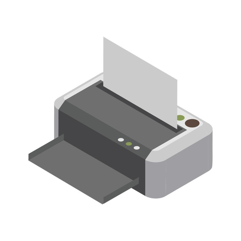 printer flat illustration on white background vector