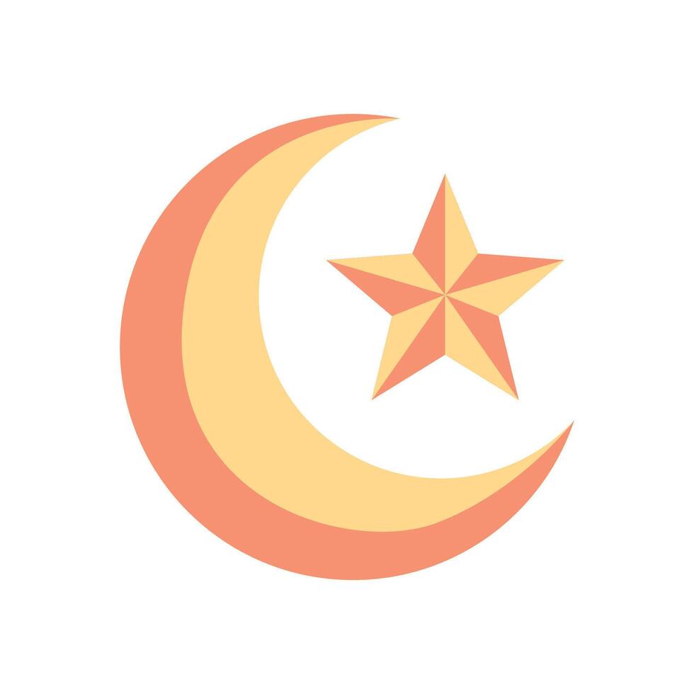 moon and star icon vector