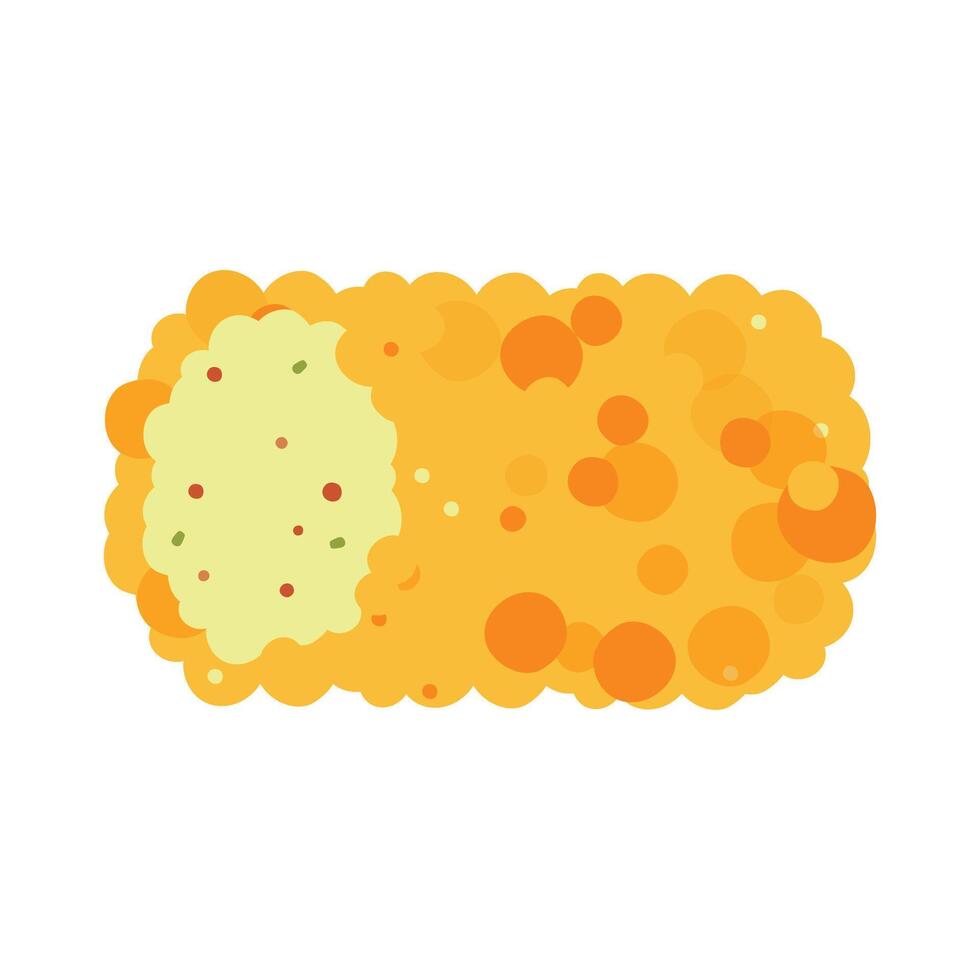 Cheese croquette flat illustration vector