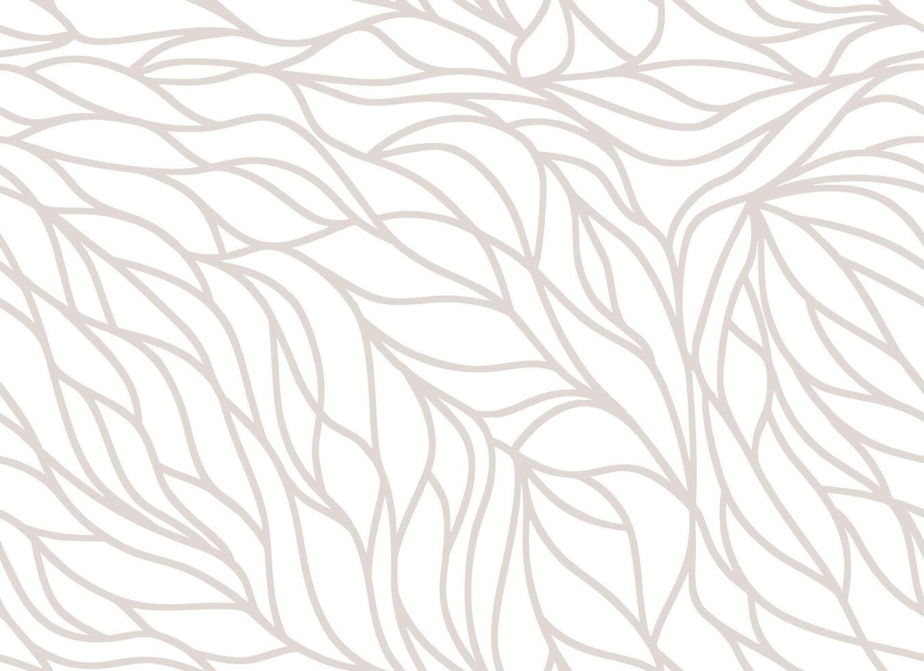 Leaves of a seamless pattern. Floral organic background. line drawn wallpapers vector