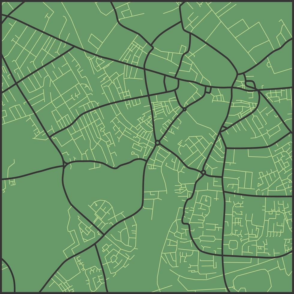 Cambridge city map. Line scheme of roads. Town streets on the plan. Urban environment, architectural background vector