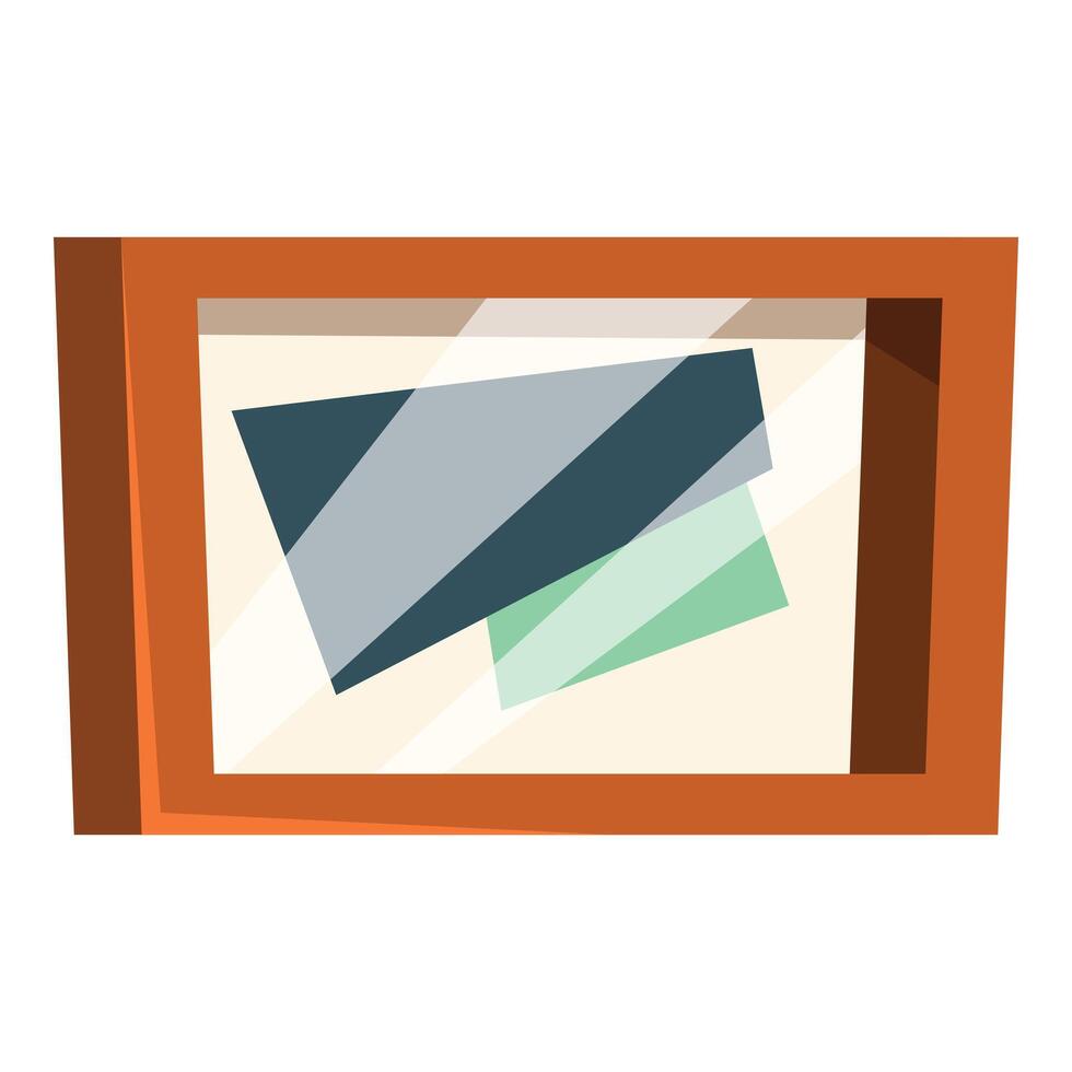 Modern interior design element with abstract painting for home decoration vector