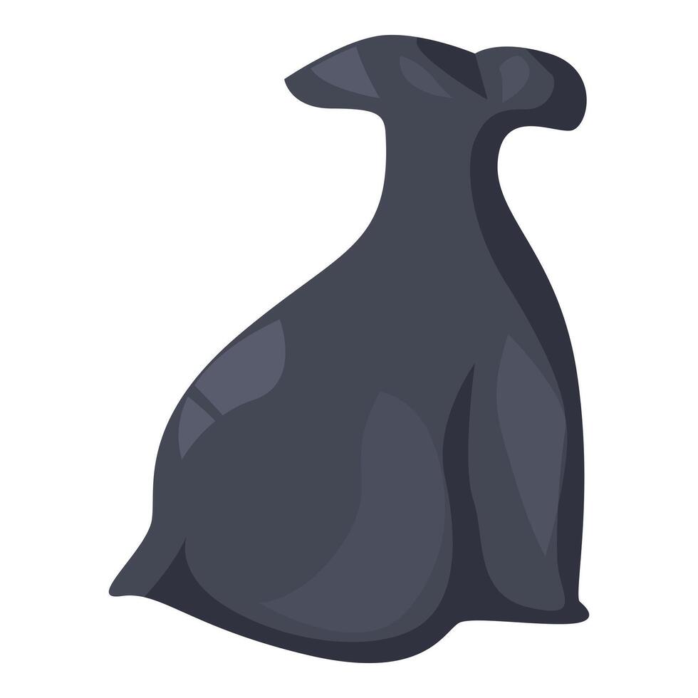 Full black garbage bag standing up waiting to be taken out vector