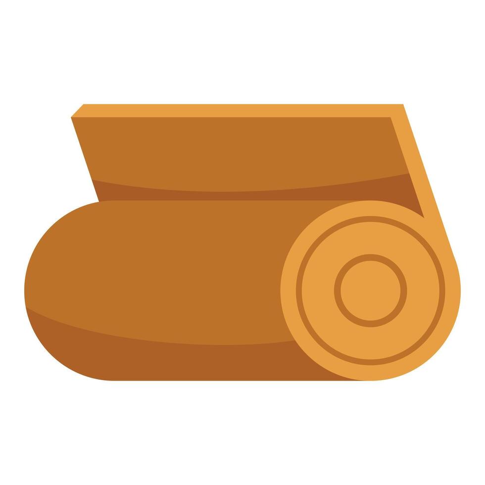 Rolled up timber wood material for building project vector
