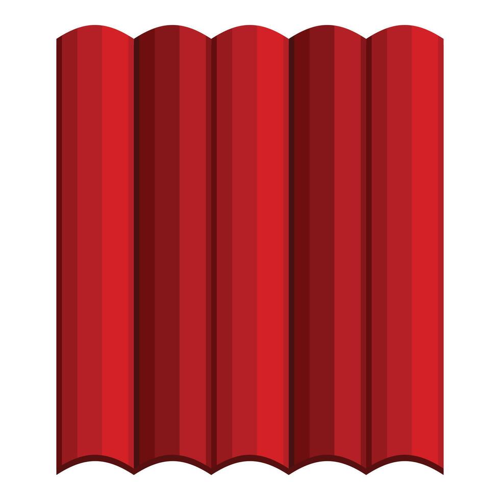 Red metal roof tiles covering the top of a house vector