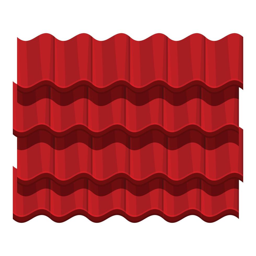 Red metal roof tiles covering the top of a house vector