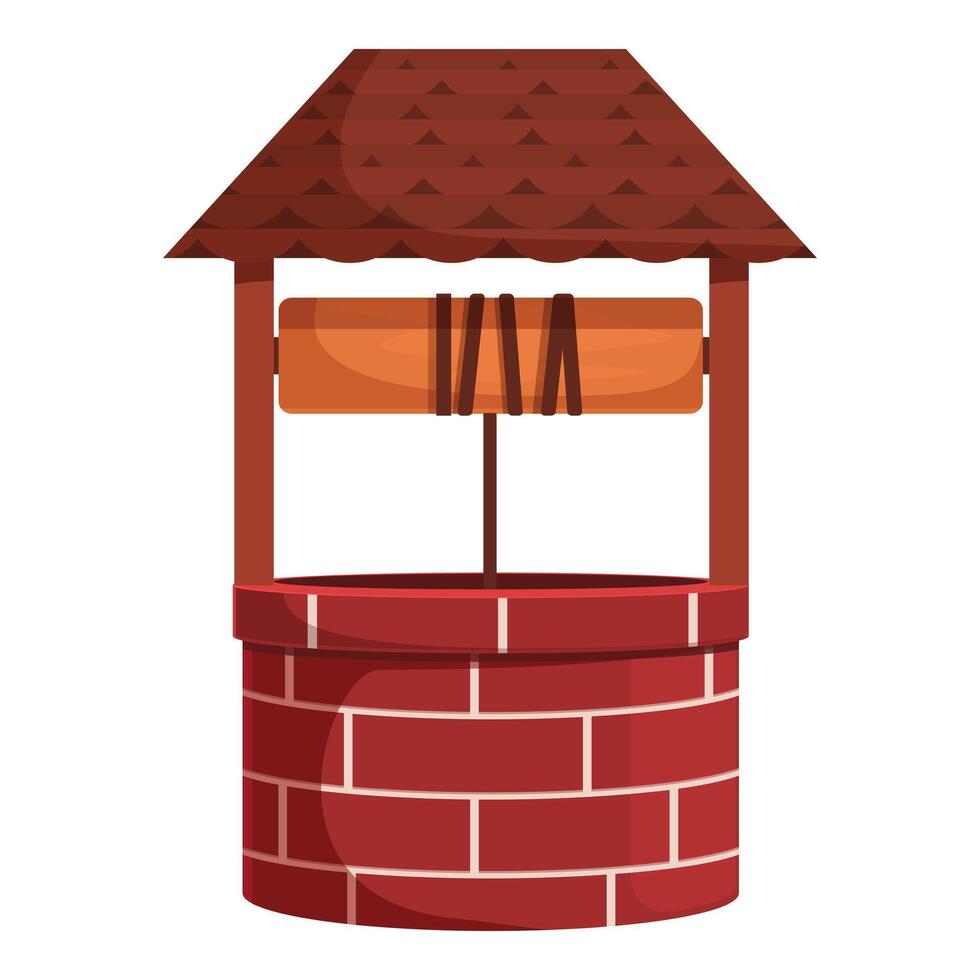 Old water well with roof providing fresh water 48793942