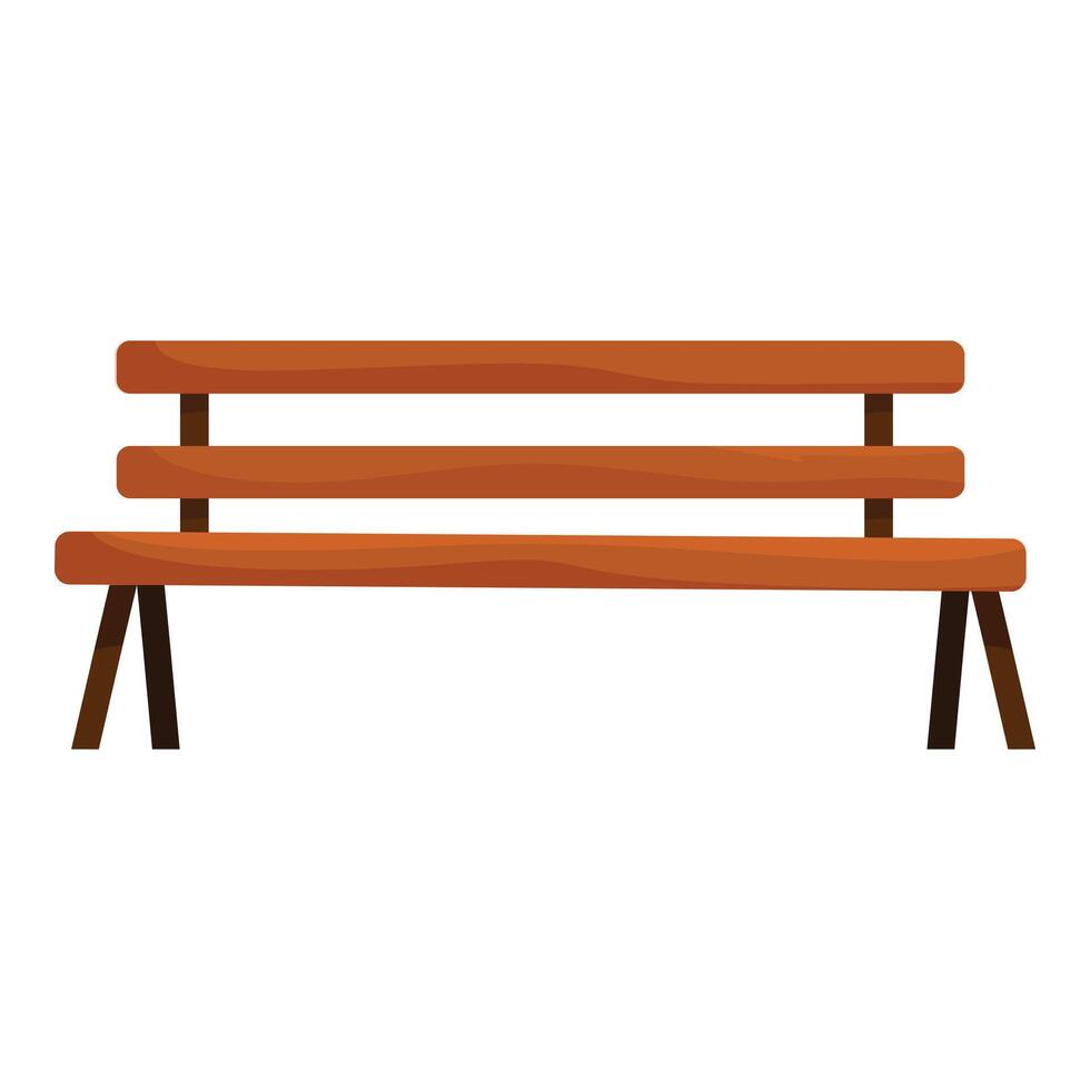 Wooden bench inviting you to sit and relax in the park vector