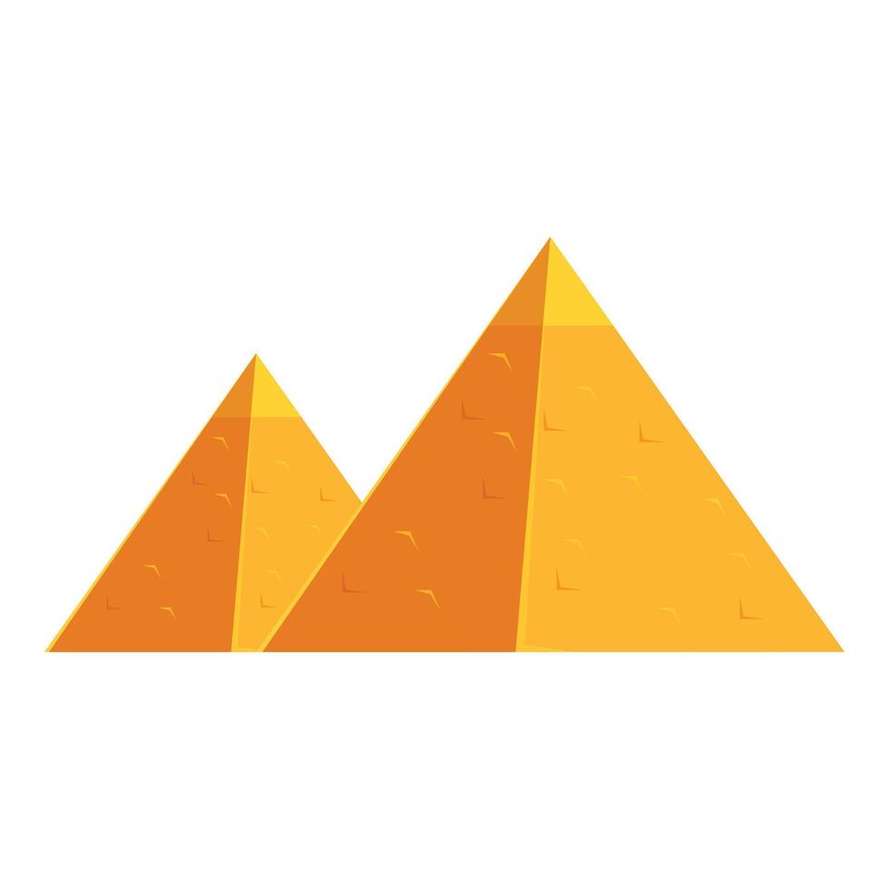 Two egyptian pyramids standing in giza desert landscape vector