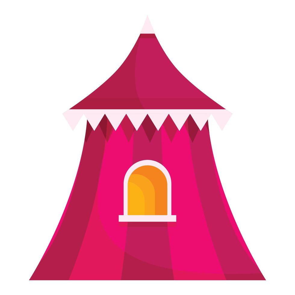 Pink circus tent standing isolated on white background vector
