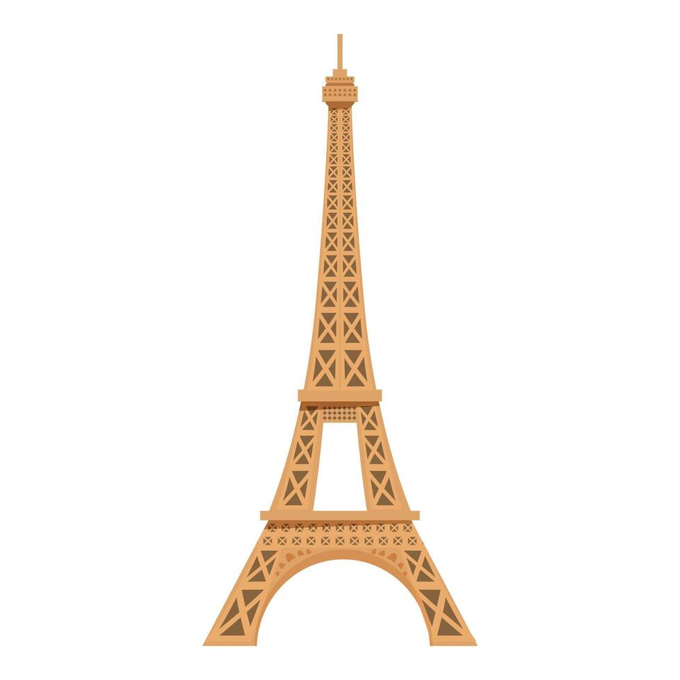 The eiffel tower standing tall against a clear sky vector