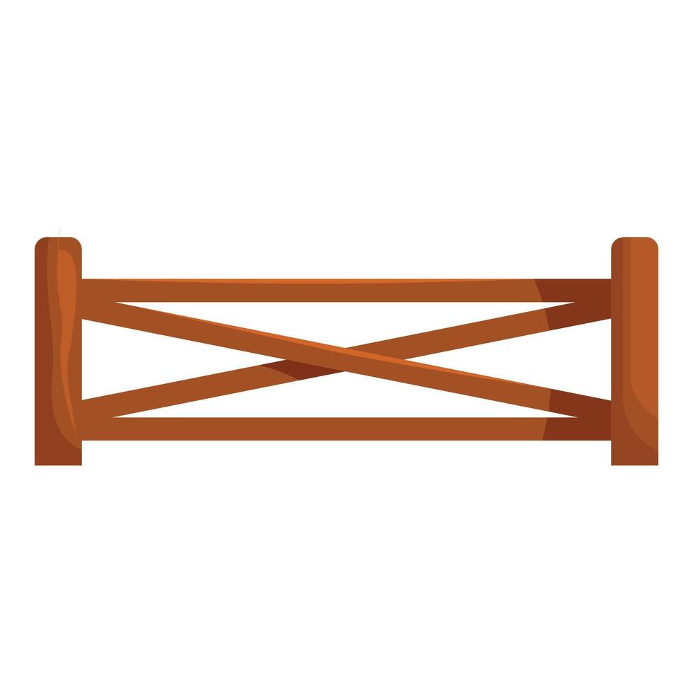 Wooden fence protecting ranch from unwanted visitors vector