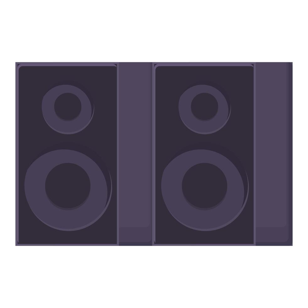 Big black sound system playing electronic music vector