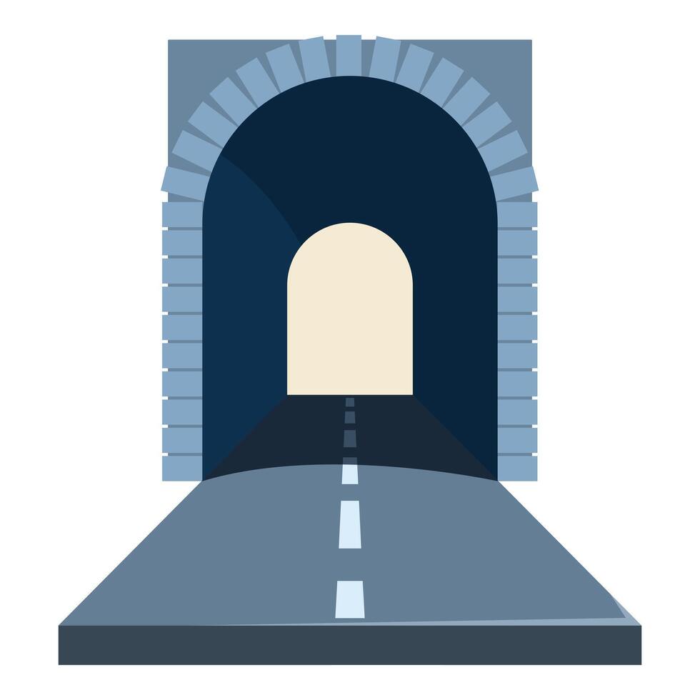 Road leading to the light at end of tunnel vector