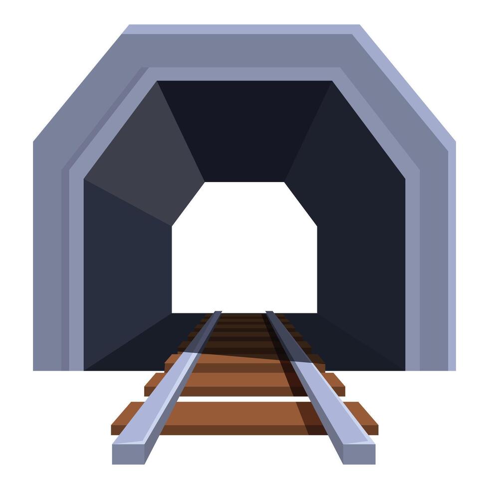 Train tunnel leading to the light at the end of the tunnel vector