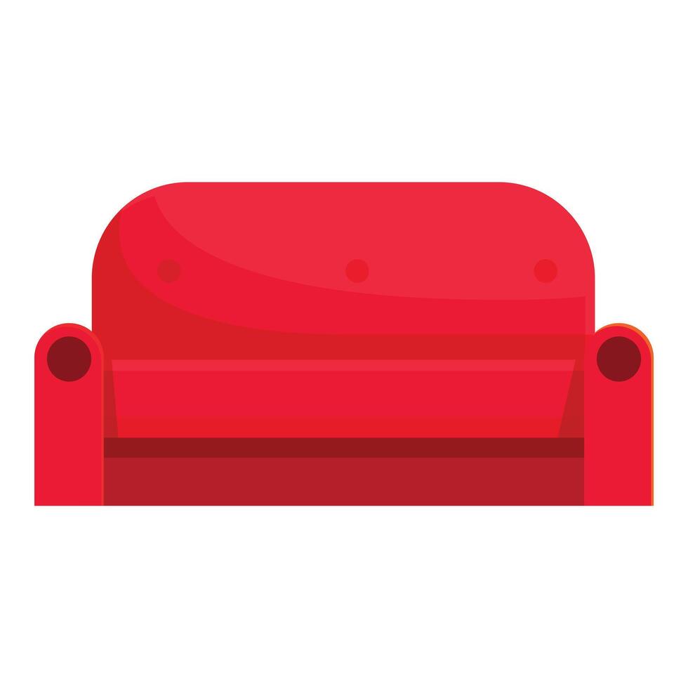 Red comfortable sofa for sitting in living room vector