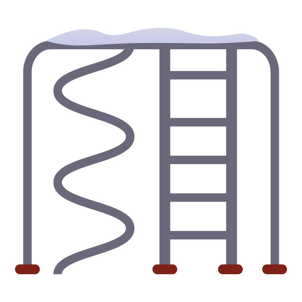 Empty water park slide standing on white background vector