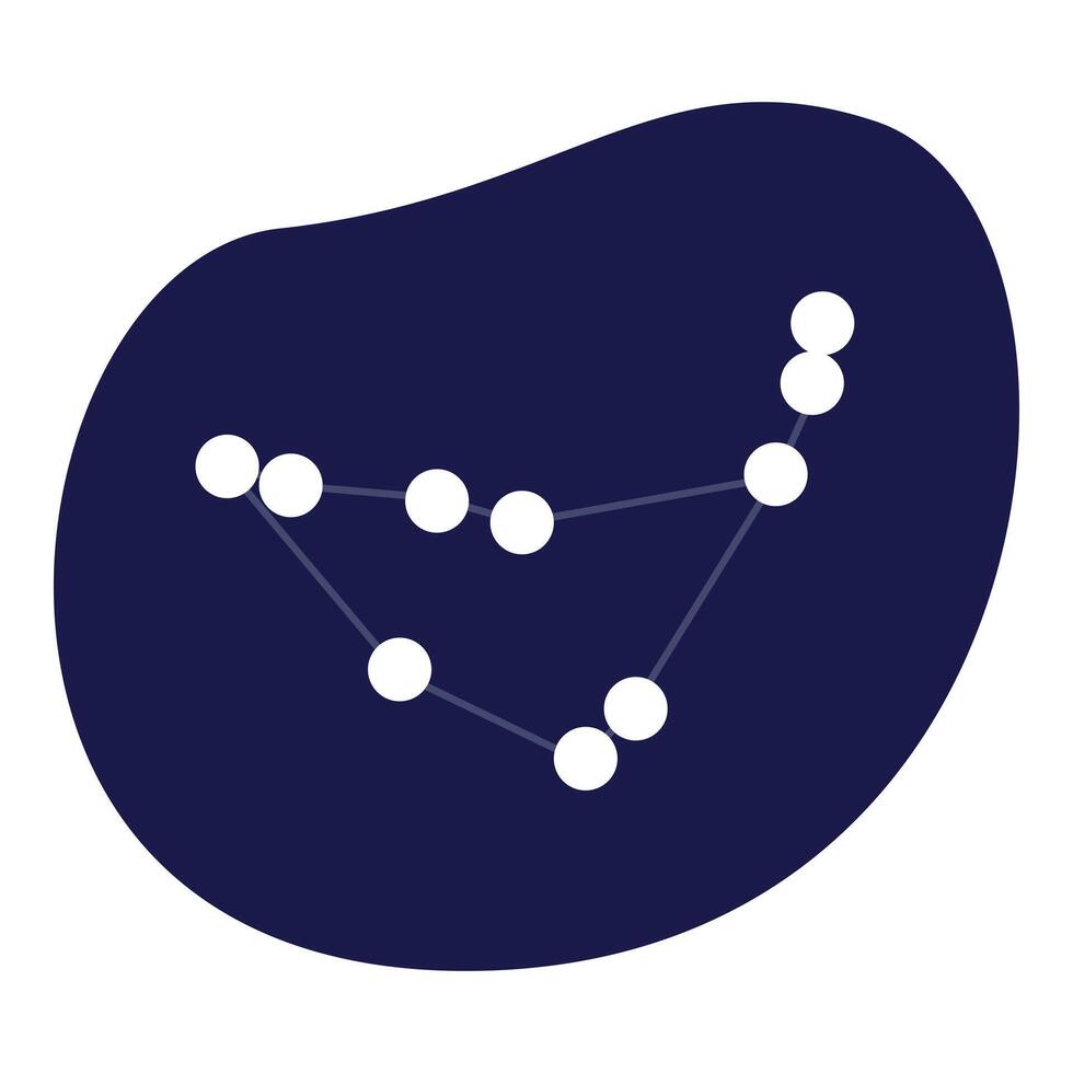 Capricorn constellation forming on dark blue background vector
