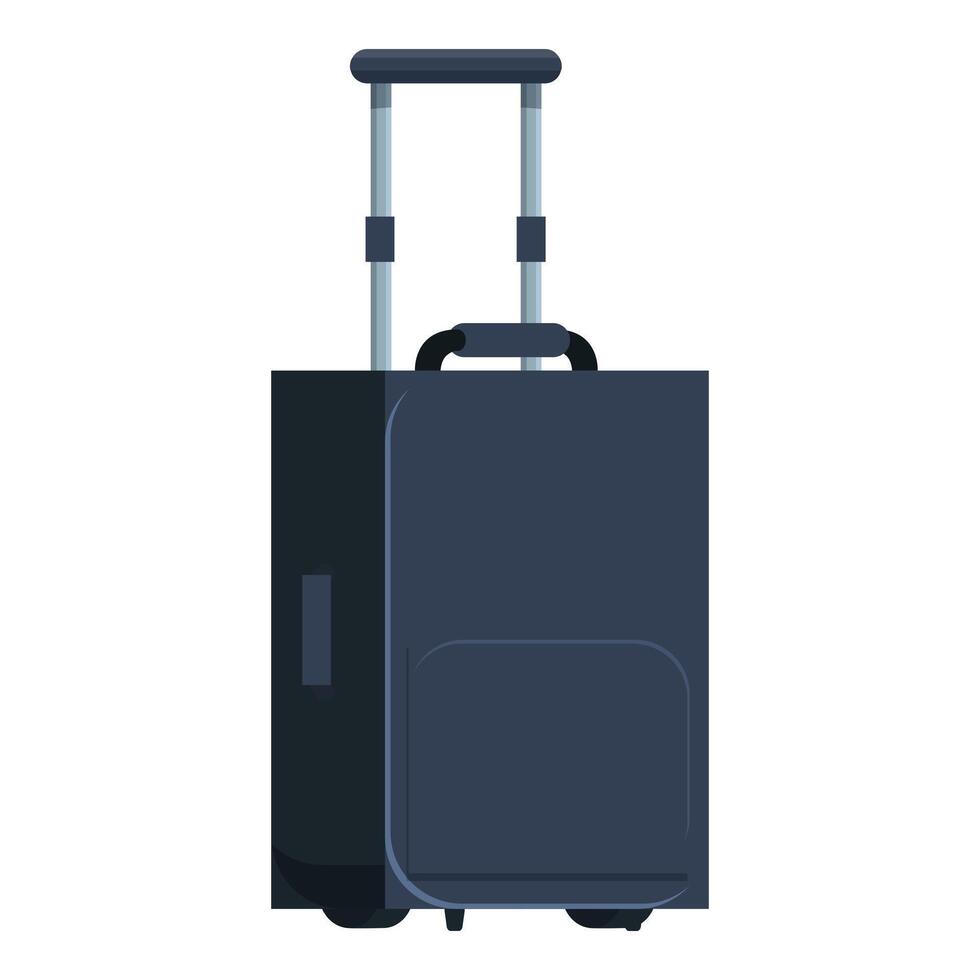 Modern travel trolley suitcase standing upright vector