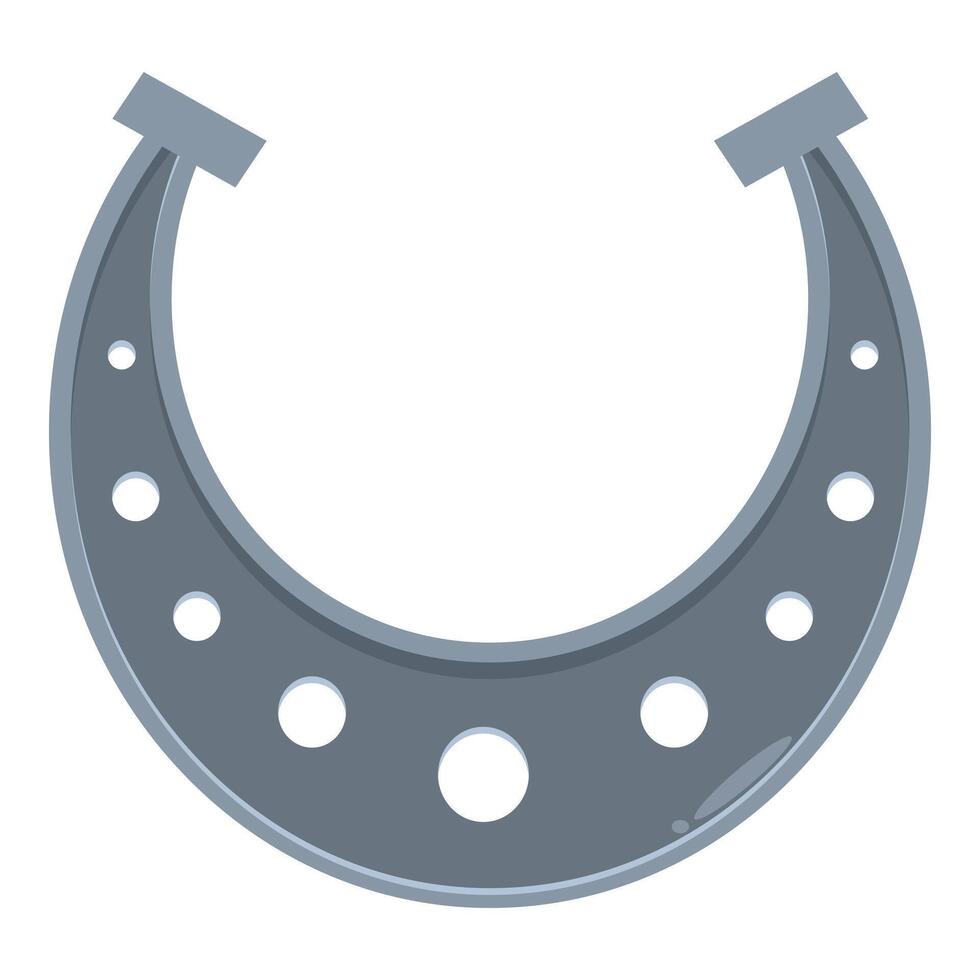 Silver horseshoe bringing good luck and fortune vector