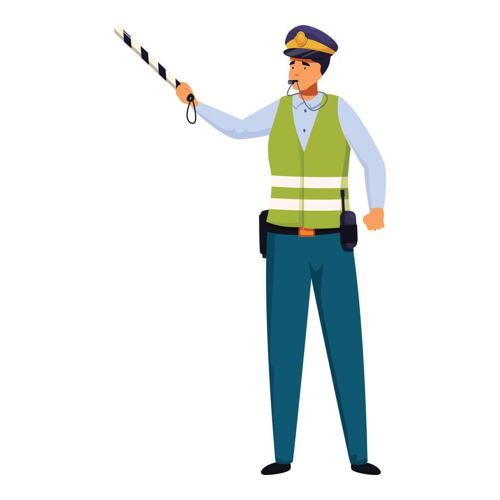 Traffic guard is regulating traffic flow vector